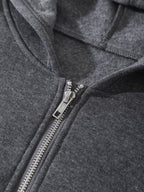 Moletom Cropped Com Capuz E Bolso Canguru Com Zíper