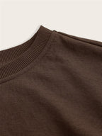 Moletom Cropped Gola Redonda Com Recorte Canelado