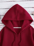 Moletom Com Capuz Zíper Frontal E Bolso Canguru