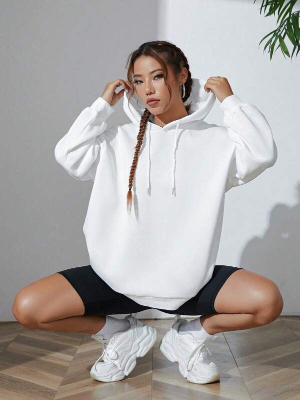 Moletom Oversized Com Capuz E Cordão
