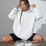 Moletom Oversized Com Capuz E Cordão