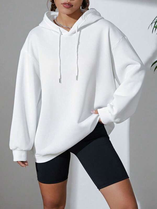 Moletom Oversized Com Capuz E Cordão