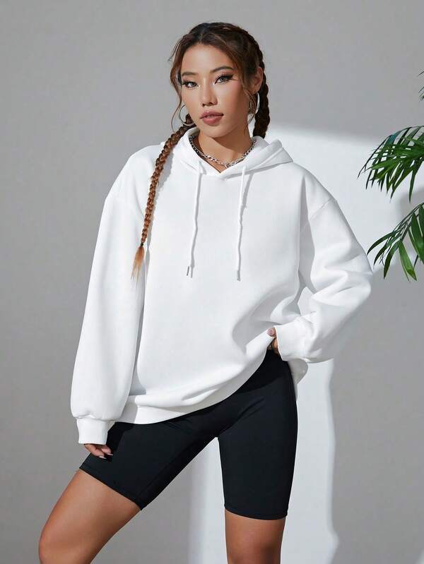 Moletom Oversized Com Capuz E Cordão