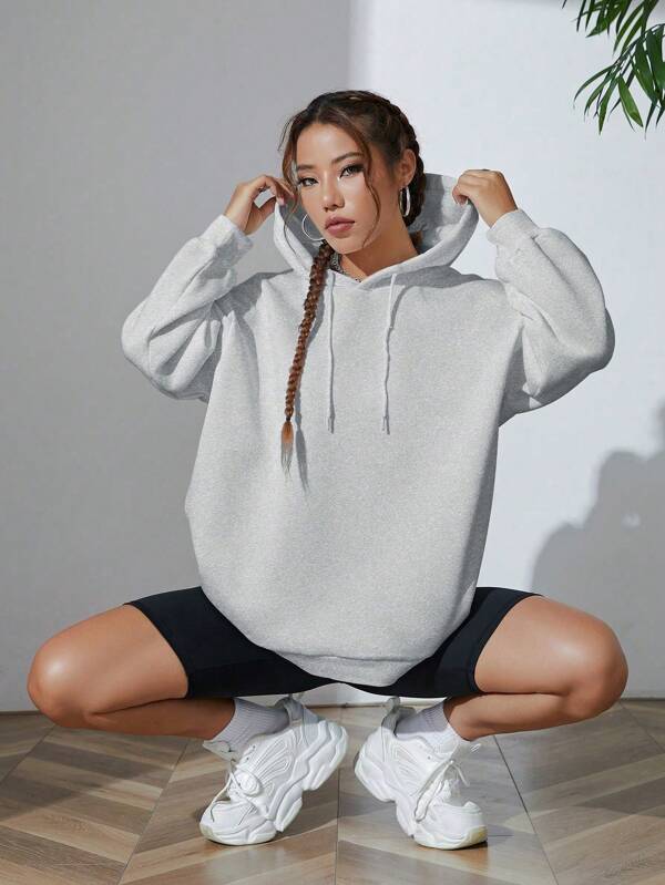 Moletom Oversized Com Capuz E Cordão