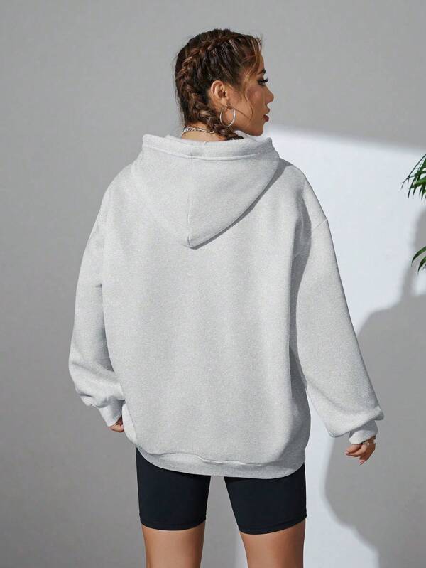 Moletom Oversized Com Capuz E Cordão