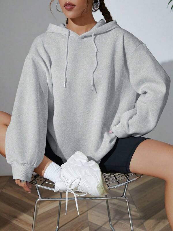 Moletom Oversized Com Capuz E Cordão
