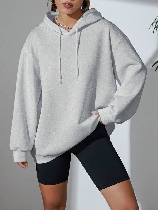 Moletom Oversized Com Capuz E Cordão