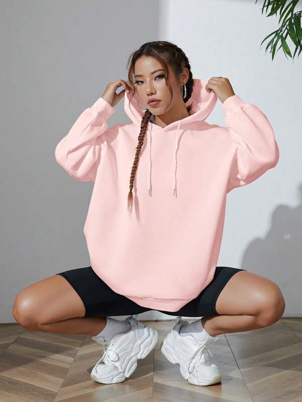 Moletom Oversized Com Capuz E Cordão