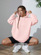 Moletom Oversized Com Capuz E Cordão