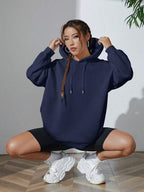 Moletom Oversized Com Capuz E Cordão
