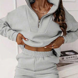 Conjunto Moletom Premium Blusa Gola Alta De Meio Zíper E Calça Jogger