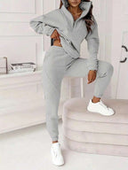Conjunto Moletom Premium Blusa Gola Alta De Meio Zíper E Calça Jogger