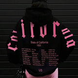 Moletom Com Capuz Estampa Escrita Nas Costas Streetwear