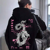 Moletom Com Capuz Estampa Oriental Nas Costas Streetwear
