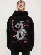 Moletom Com Capuz Estampa Oriental Nas Costas Streetwear