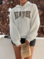 Moletom Com Capuz Estampa New York Animal Print Casual