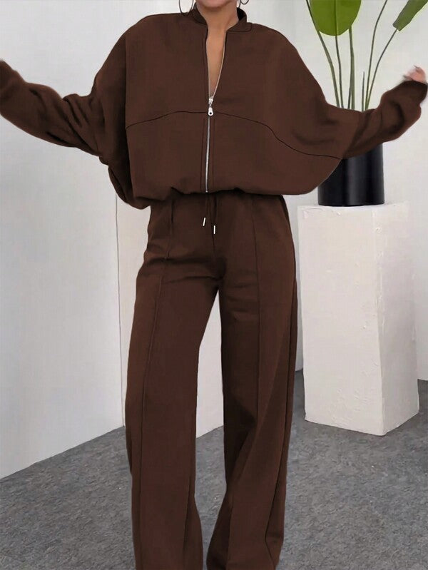 Moletom Cropped Com Zíper E Gola Alta
