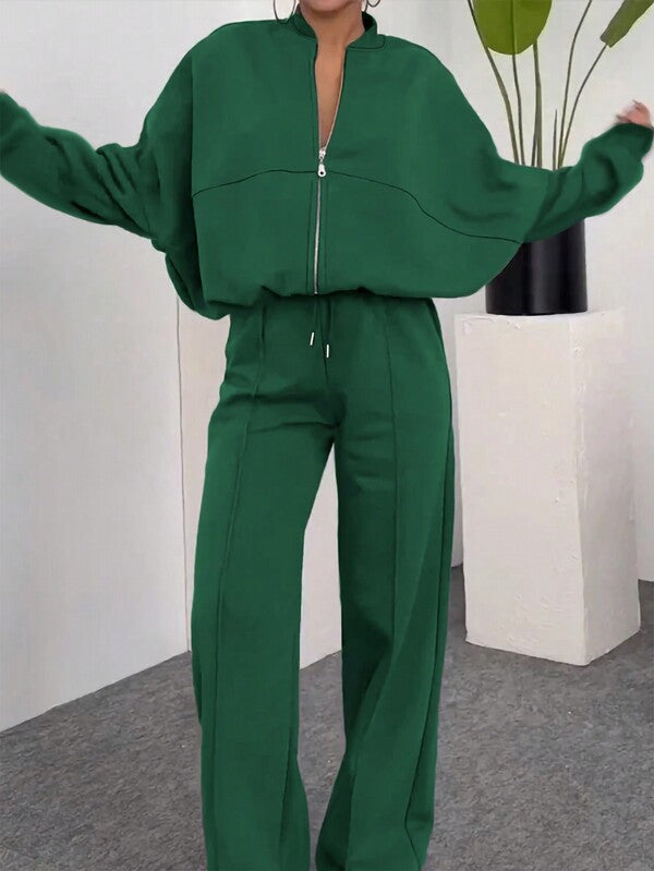 Moletom Cropped Com Zíper E Gola Alta