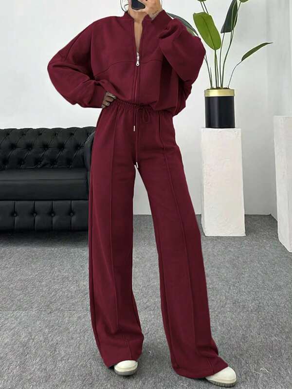 Moletom Cropped Com Zíper E Gola Alta