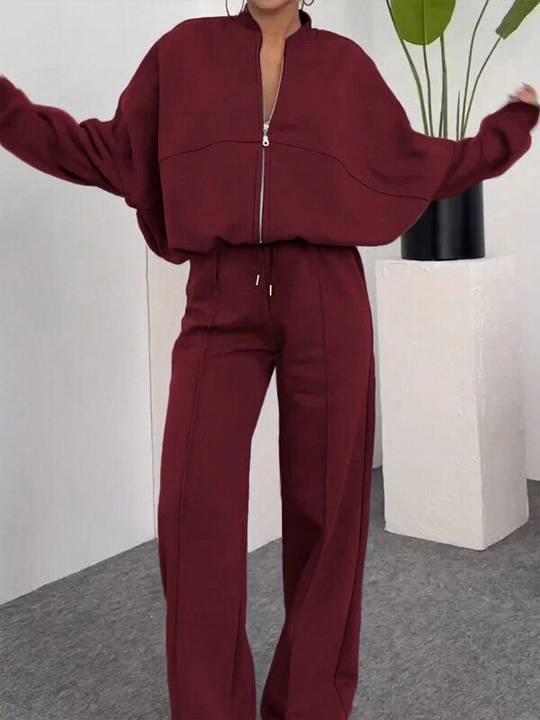 Moletom Cropped Com Zíper E Gola Alta