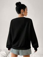 Moletom Gola Careca Com Estampa Milano Minimalista Casual