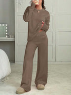 Conjunto Moletom Oversized Gola Redonda Canelado