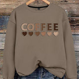 Moletom Gola Redonda Com Estampa Coffee
