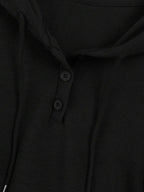 Conjunto Canelado Com Blusa De Capuz E Calça Reta Casual