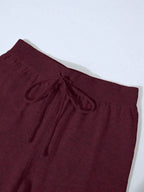 Conjunto Tricot Com Cardigan Cropped E Calça Pantalona Casual