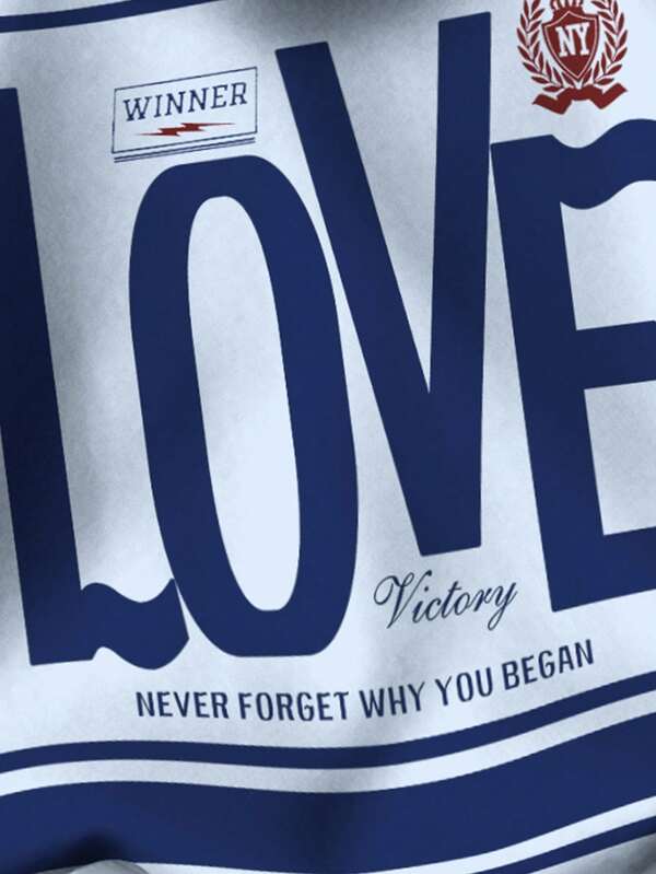 Moletom Com Capuz Estampa Love College Casual