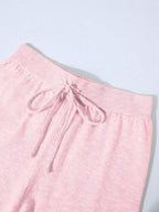 Conjunto Tricot Com Cardigan Cropped E Calça Pantalona Casual