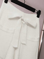 Conjunto Tricot Canelado Com Cardigan De Botões E Calça Pantalona