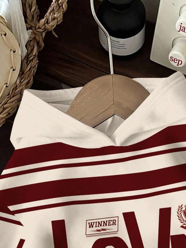Moletom Com Capuz Estampa Love College Casual