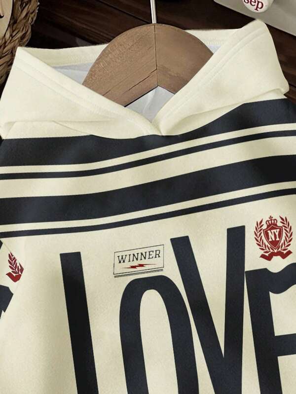 Moletom Com Capuz Estampa Love College Casual
