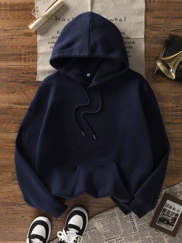 Moletom Com Capuz Estampa Gráfica Nas Costas Streetwear