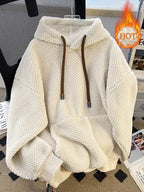 Moletom Teddy Com Capuz Peluciado Oversized Casual
