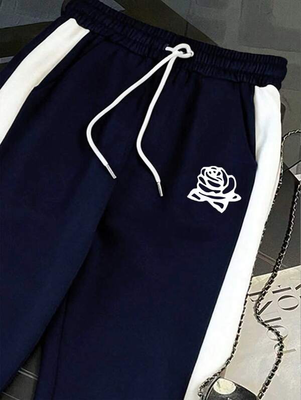 Conjunto Moletom Com Blusa De Capuz Meio Zíper E Calça Jogger Casual