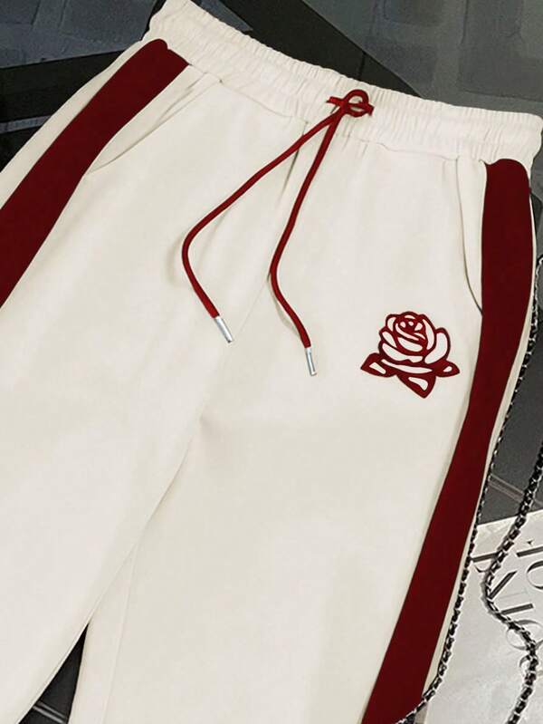 Conjunto Moletom Com Blusa De Capuz Meio Zíper E Calça Jogger Casual