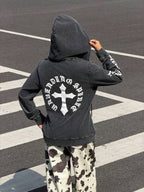 Moletom Com Capuz Com Estampa Nas Costas Streetwear