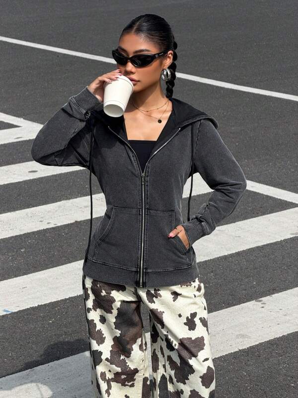 Moletom Com Capuz Com Estampa Nas Costas Streetwear