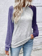 Moletom Gola Redonda Com Recorte Raglan