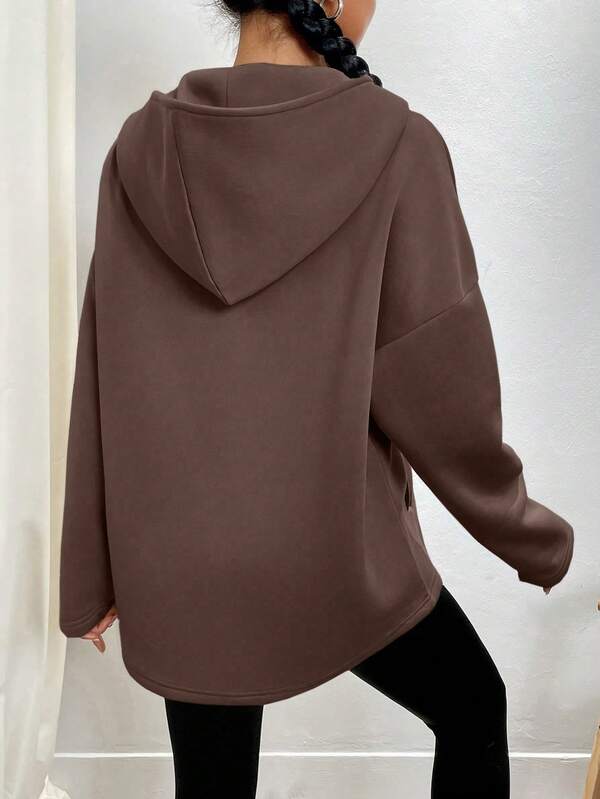 Moletom Com Capuz E Zíper Frontal Com Bolsos