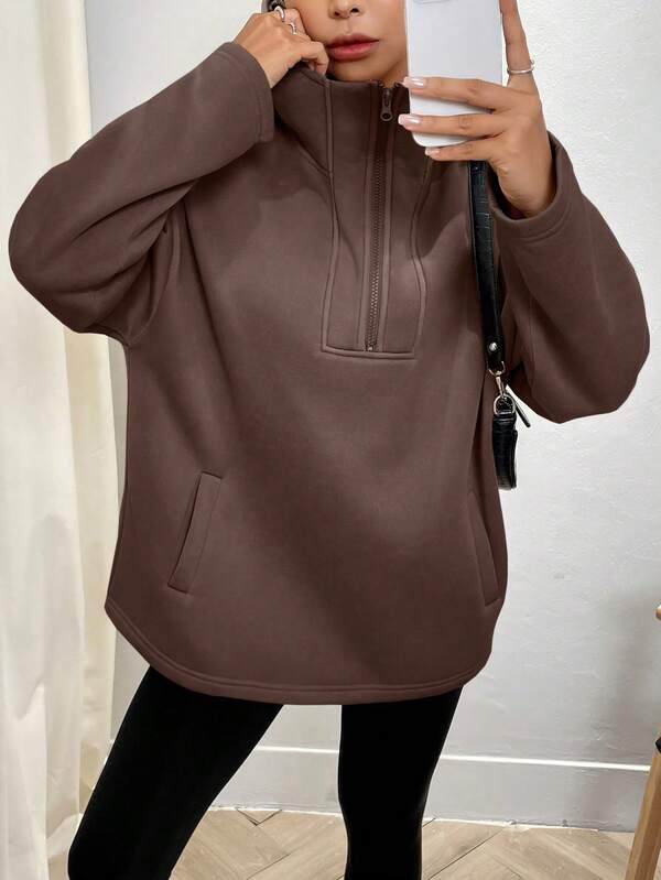 Moletom Com Capuz E Zíper Frontal Com Bolsos