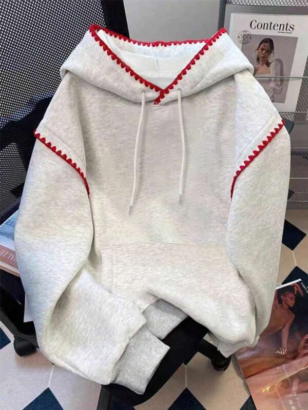 Moletom Com Capuz Com Estampa Nas Costas Casual