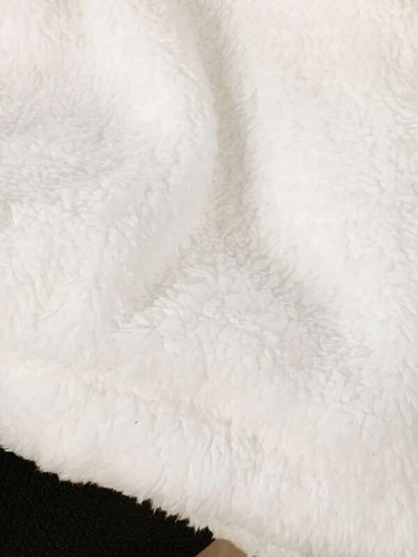 Moletom Teddy Com Capuz Peluciado Macio Oversized Casual