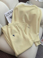 Conjunto Moletom Bordado Com Blusa E Calça Jogger Casual