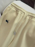 Conjunto Moletom Bordado Com Blusa E Calça Jogger Casual