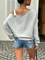 Moletom Ombro A Ombro Estampa NYC Destroyed Casual