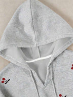 Moletom Com Capuz Estampado Com Cordão Ajustável