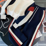 Conjunto Moletom Color Block Com Blusa E Calça Jogger Casual
